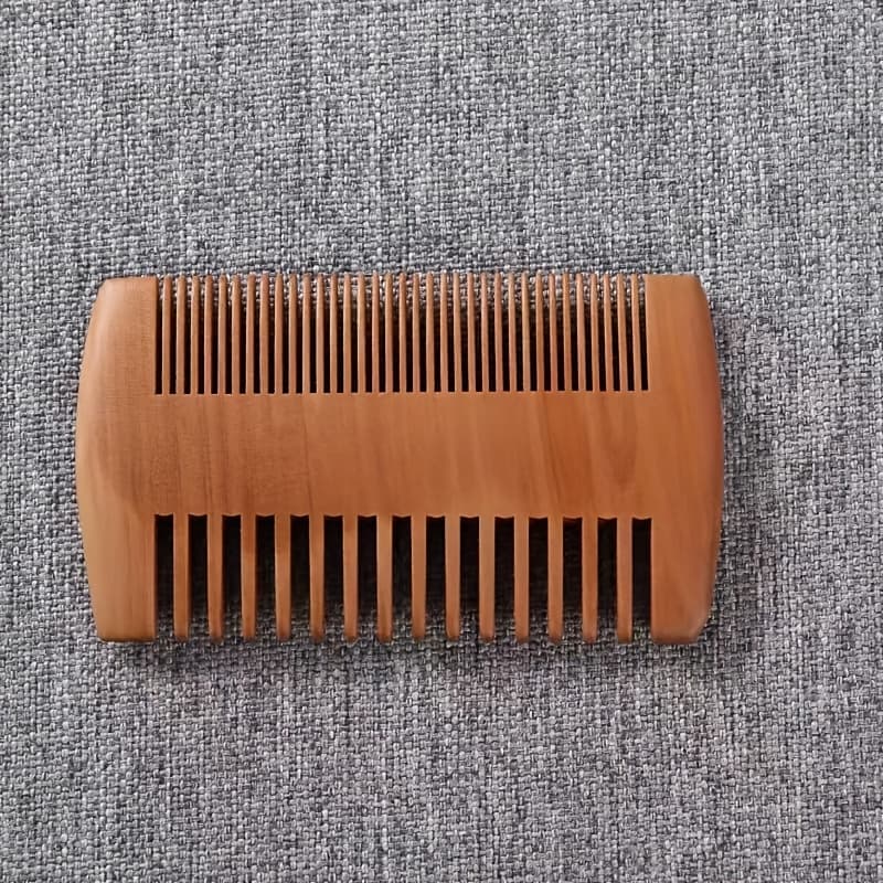 TEMU Custom Engraved Wooden Beard Comb, Personalized Brush, Laser , Lightweight Gift, Christmas Present, Father's Day Gift, For Shaving And Hair Care