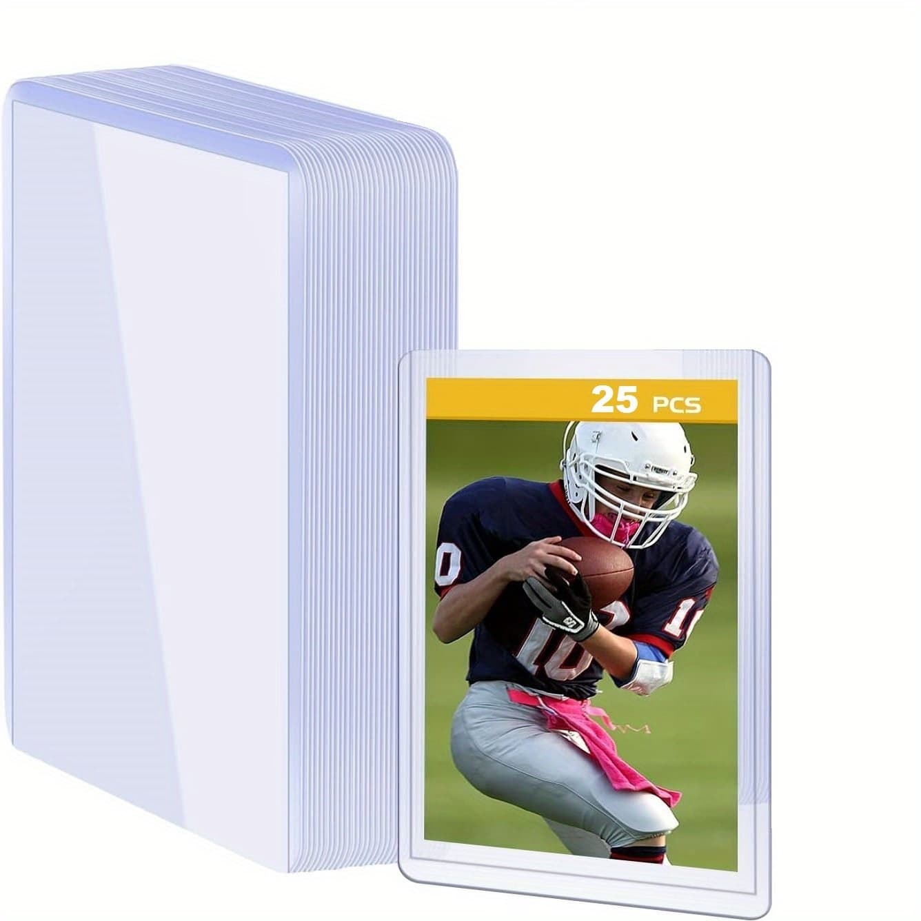 TEMU 25pcs Card Cover For Cards Holder, 35pt Card Protector, 3" X 4" Hard Plastic Card Sleeves, Baseball Card Protector, Rigid Card Case For Collectible Trading Sports Cards