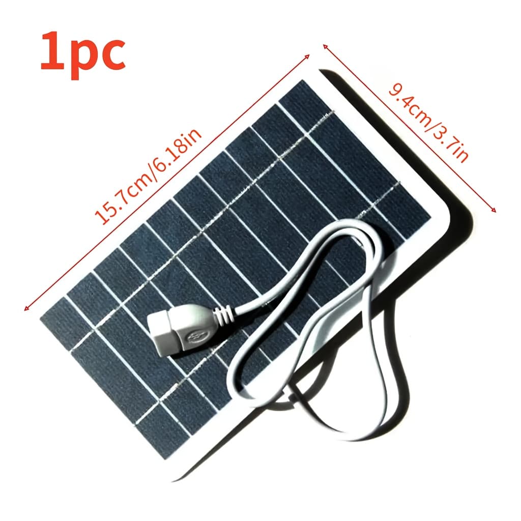TEMU Portable Solar Charging Panel, Outdoor Solar Charger With Usb Port, Ideal For Camping, Hiking, Power Banks, Mobile Phones, Flashlights, And Fans