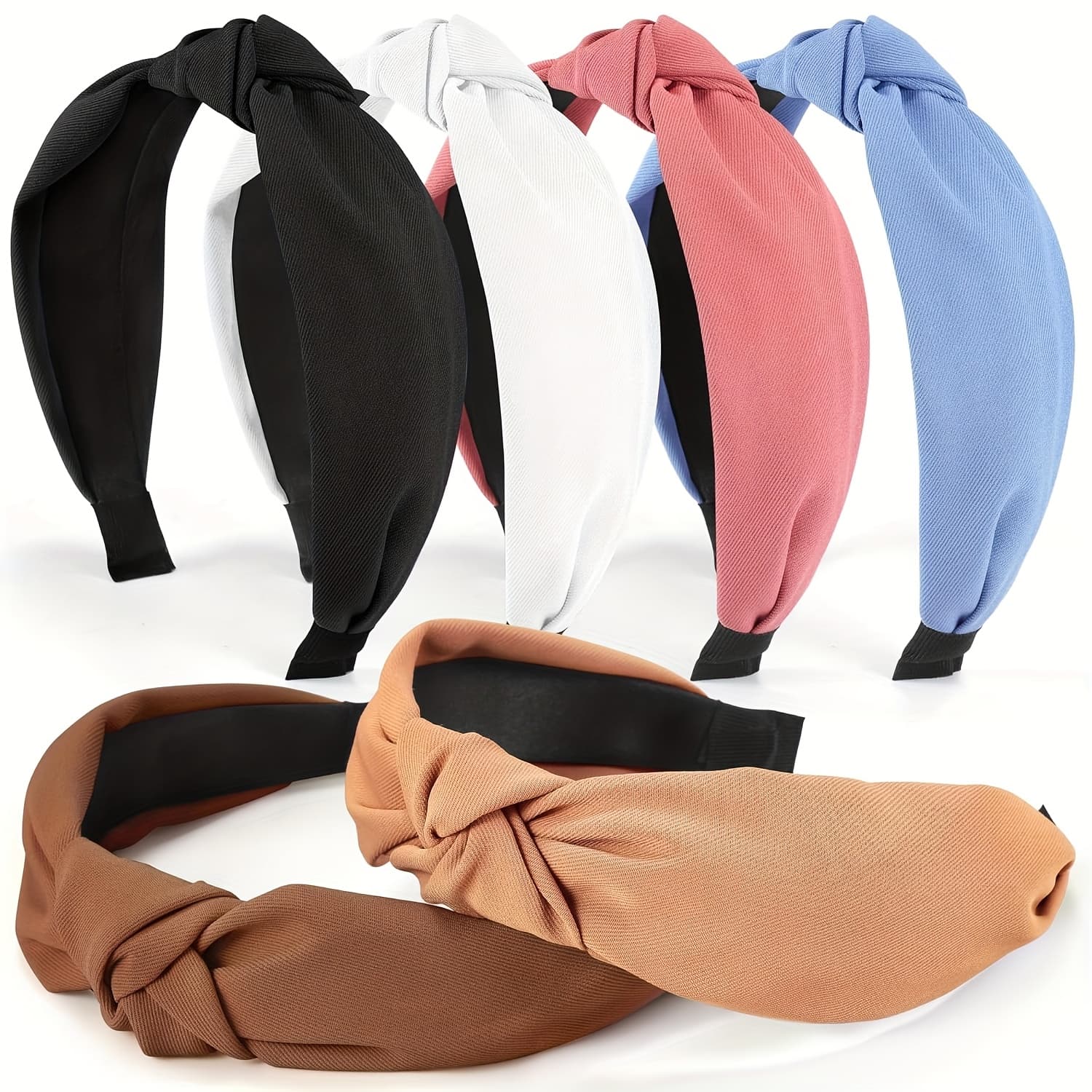 TEMU Stylish Headbands For Women And - Set Of 6 Top Knot Hairbands - Wide Hair Additions, High Quality And User-friendly