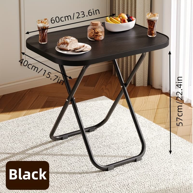 TEMU Stable Tray Table With No , Tv Dinner Tray For Eating, Foldable Snack Tables For Bed/sofa/ Living Room