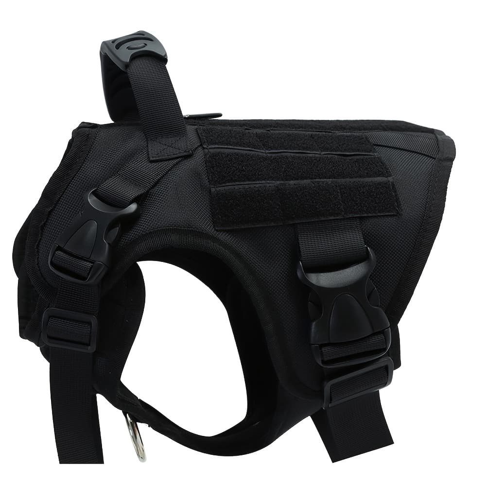 TEMU Tactical Dog Vest And Leash, Outdoor Combat Dog Harness, Medium To Large Dog Apparel, Outdoor Expansion Tactical Vest, Dog Harness