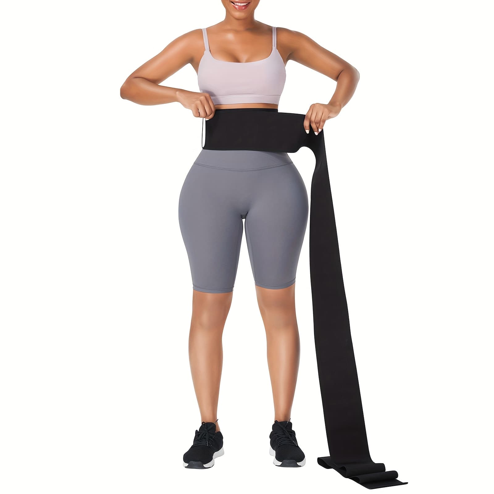TEMU Women Waist Trainer Bandage Wrap Sauna Belt Long Torso Tummy Wraps Shaper Waist Trimmer Belt