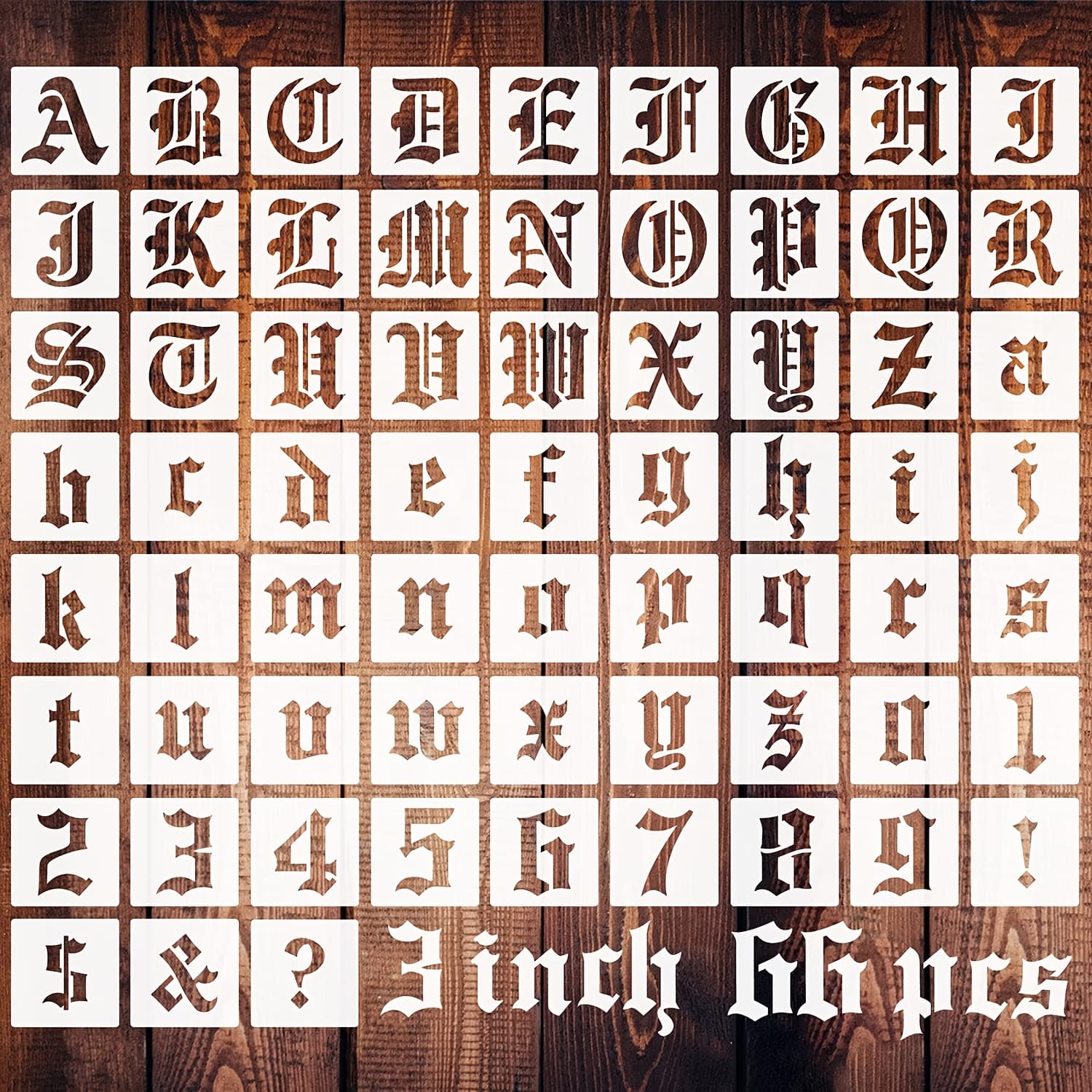 TEMU 66 Unique Character Templates, Reusable Plastic Letter And Number Craft Templates, Suitable For Scrapbooking Art Projects