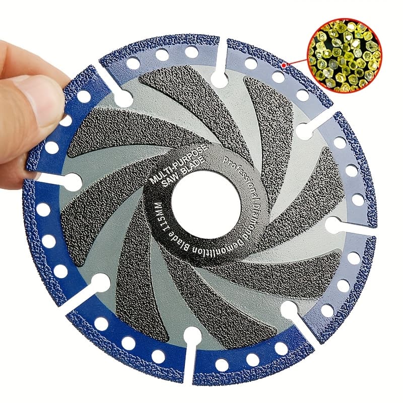 TEMU 115mm Diamond Saw Blades, Multifunctional Saw Blades Vacuum Brazed Sharp And Wear-resistant, Suitable For Concrete, Stone, Metal, Steel, Steel, Iron, Hard Plastics And Other Hard Materials