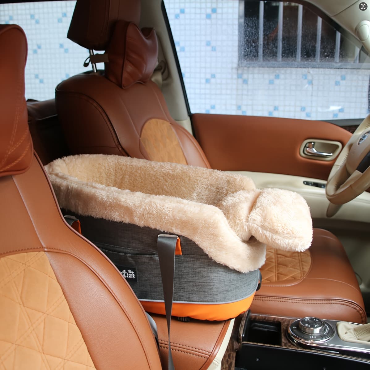 TEMU Pet Car Bag Safety Seat Pet Nest Bag Armrest Box Cat And Dog Bag