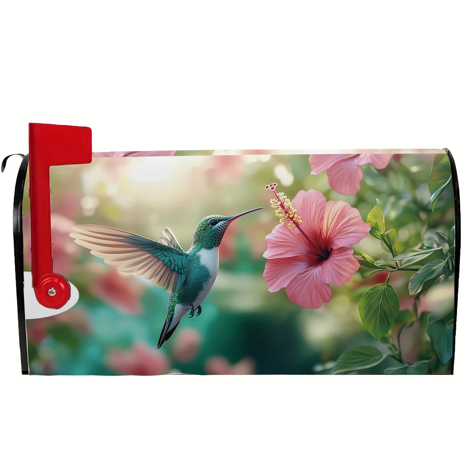 TEMU 1, Free Flying Bird Themed Mailbox Cover, Garden Decoration Mailbox Cover, Magnetic Mailbox Cover Standard Size 21x18 Inches, Used For Home Decoration