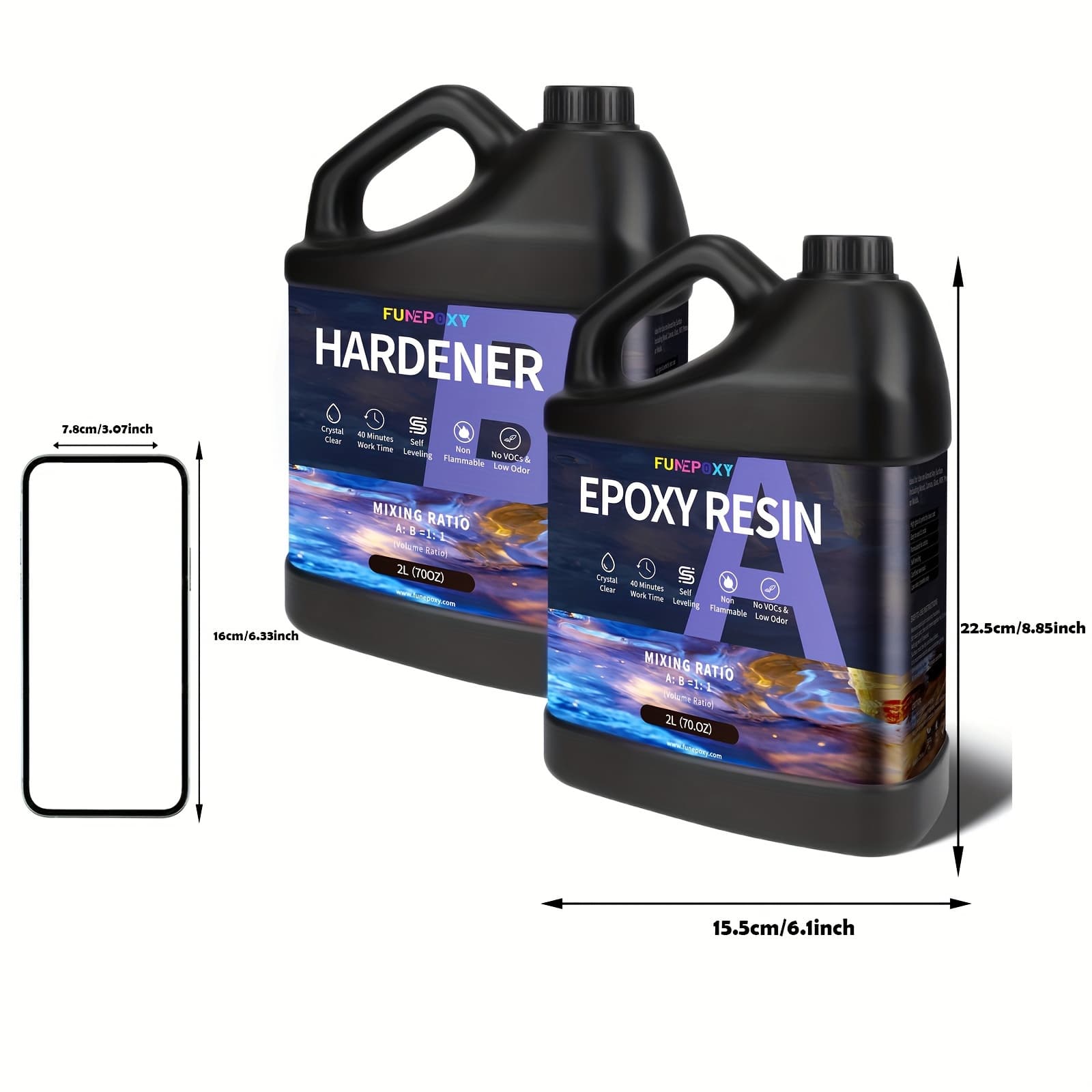 TEMU 1.05 Gallon(4l) Epoxy Resin Kit - High Gloss, No Bubble, Fast Cure, Art Resin For Jewelry Making, Tops, Diy Tumblers, Molds, Art Wood Painting - , Low Odor, High Durability, Finish