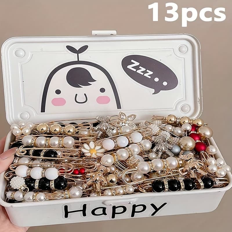 TEMU 13pcs Of Women's Waist Cinch Artifact Pins, Brooch Buckles, Tighten The Waistline Of Pants, Reduce Size, Fix The Waist Of The Garment, Pins