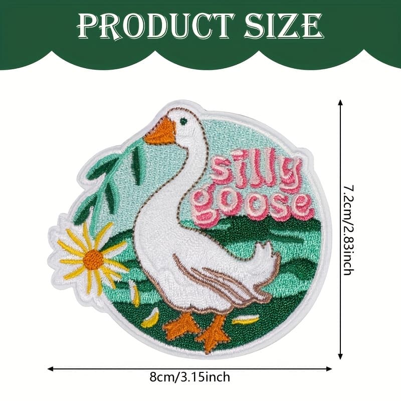 TEMU 1pc Of 2d Flat Embroidered Patch For Clothing Stickers, Suitable For Ironing/sewing On Jackets, T-shirts, Bags, Hats, And Creative Decorative Clothing Badge Cartoon Animal Patches