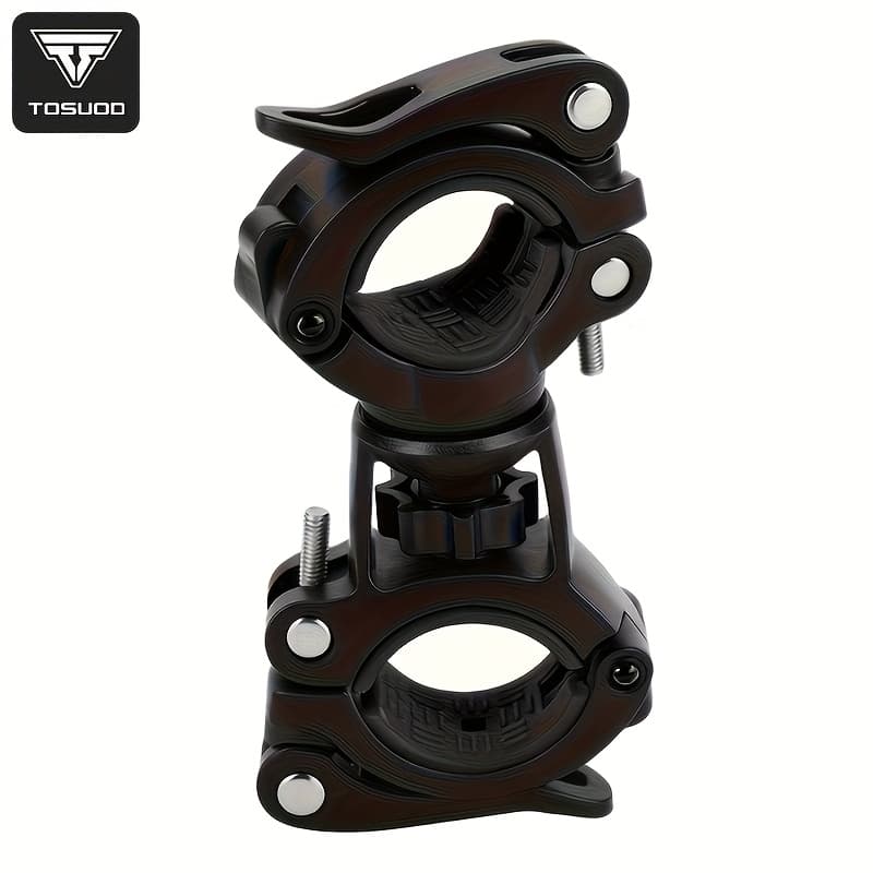 TEMU Tosuod Bicycle Headlight Bracket Clip Flashlight Holder Fixed Bracket Rotatable Lamp Holder Cycling Additions, Without Battery