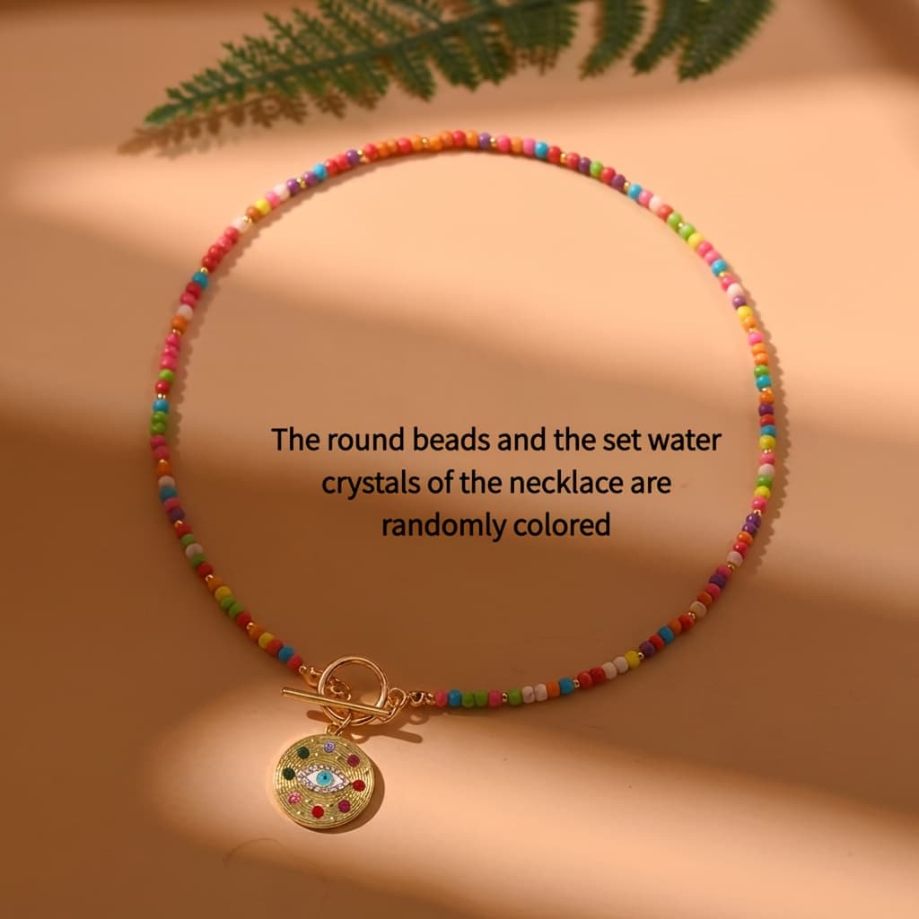 TEMU Vintage Pendant Necklace With Unique , Collarbone Chain Jewelry