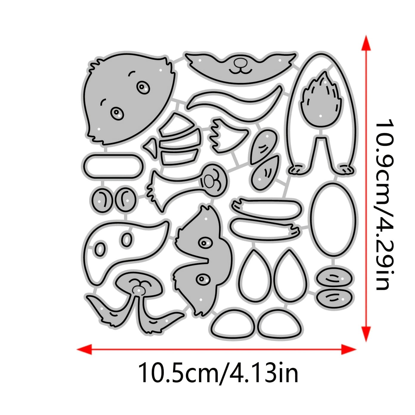 TEMU 1pc Metal Cutting Dies Animal Diy Paper Craft Knife Mould Blade Punch Stencils Dies