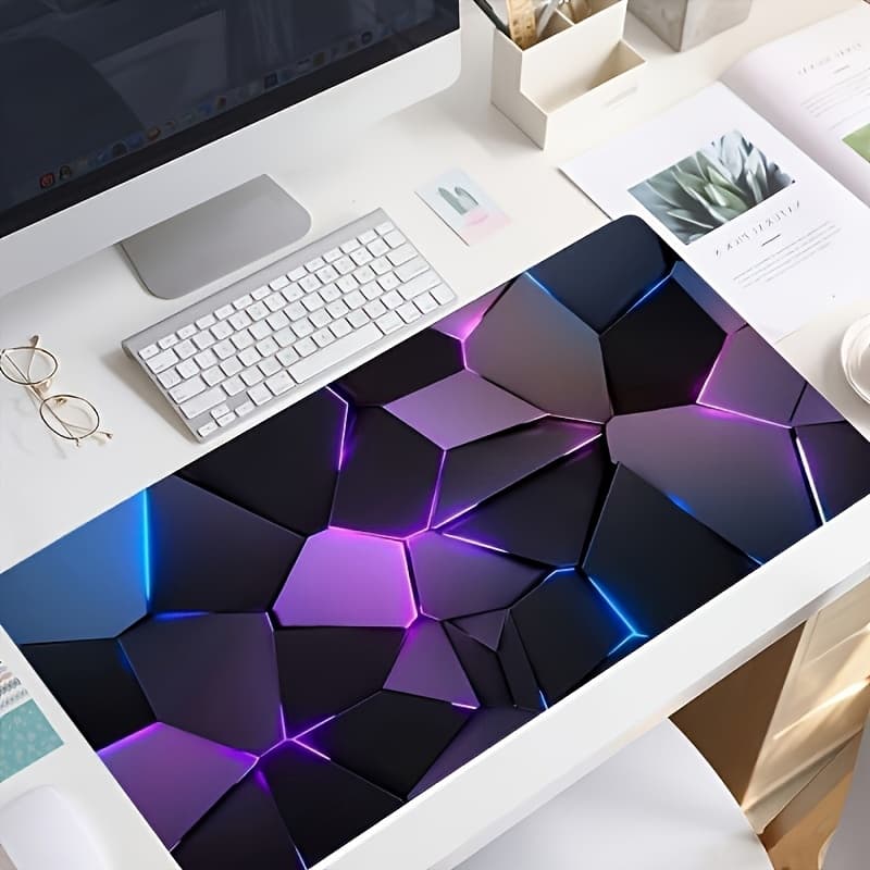 TEMU Extra-large Gaming Mouse Pad, Featuring , Rubber Base, Water-resistant And Anti-slip - Stitched Edges, Multi-functional Desk Pad, Suitable For Gaming And Office Use, Ideal Gift