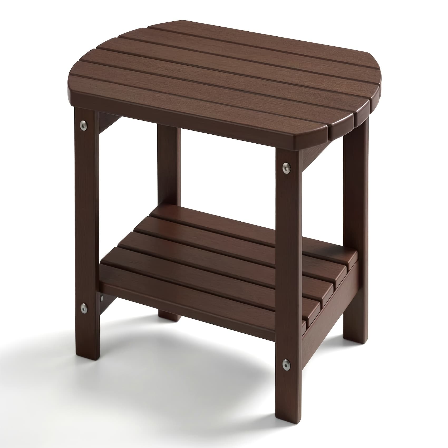 TEMU Adirondack Side Table 16.5" Outdoor Side Table Hdpe Plastic Double Adirondack End Table Table For Patio