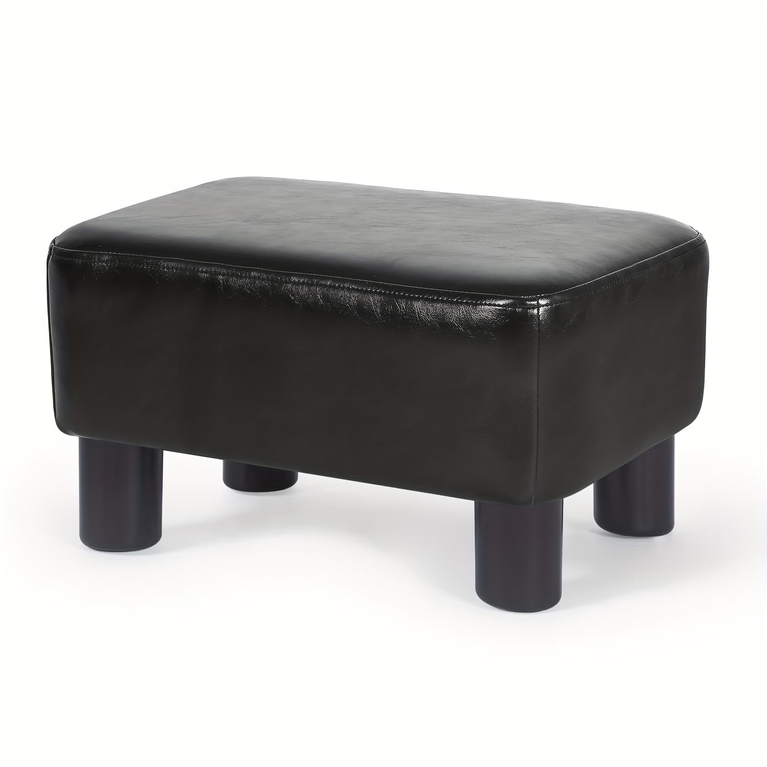TEMU Small Footstool Ottoman Pu Leather Footrest Modern Rectangular Footstools For Office Living Room Bedroom