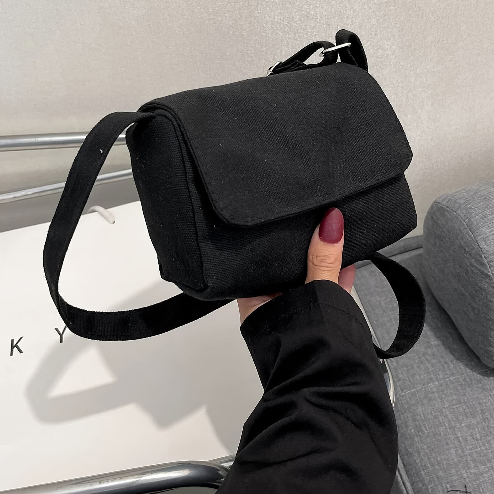 TEMU Fashionable Mini Shoulder Bag, Lightweight Nylon Crossbody Bag, Women's Casual Outdoor Bag, Stylish Nylon Mini Shoulder Bag For For Daily And Casual Use Women's Crossbody Bags