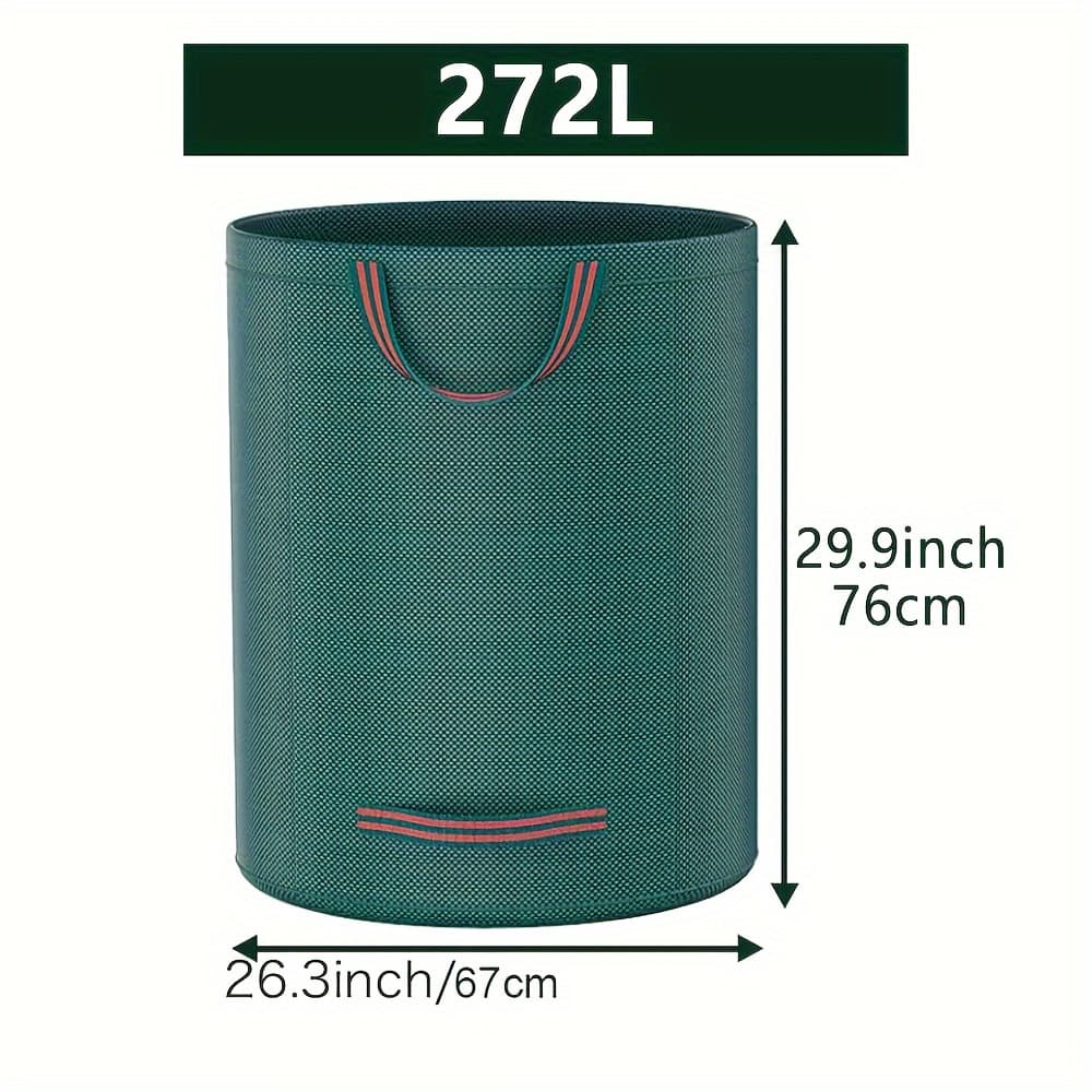 TEMU Heavy-duty Garden Trash Bags With Handles, Reusable Outdoor Yard Bags, Collapsible Leaf, , And Waste Collection Bags
