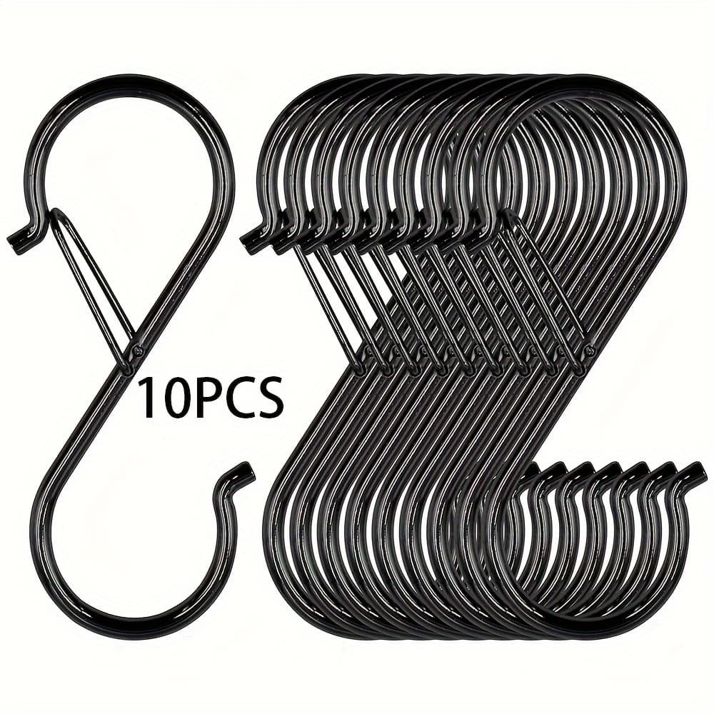 TEMU 10/20 Pack S-hook, S-hook With Safety , Heavy Duty S-hook, 3.55 Inch Rust S-hook, Heavy Duty Metal S-hook For Hanging Plants, Kitchen Utensils, Cups, Pots, Plants, Bags, Hat