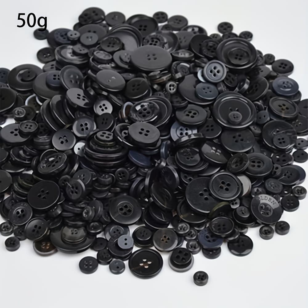 TEMU Ywli 50g/bag Circular Mixed Color Plastic Hand Sewn Button