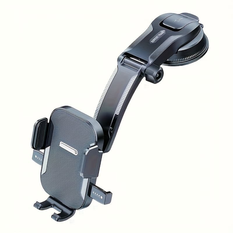 TEMU Car Dashboard Phone Holder With Adjustable Vertical And Horizontal Positioning, High Stability And Strong , Includes Extra Adhesive Pads. Compatible With All Smartphones