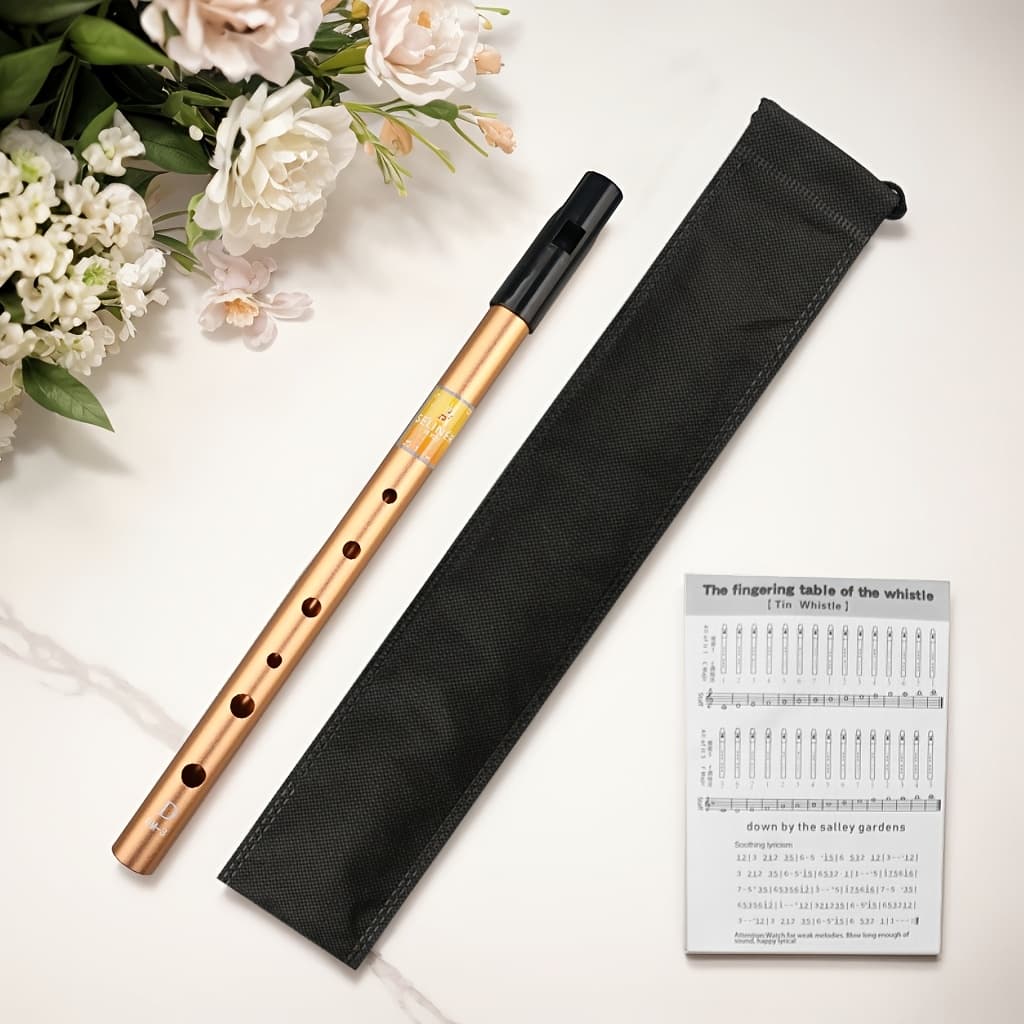 TEMU Seliner Irish Flute Collection - C And D Flutes, Metal Brushed End, Perfect For And , Range, Starter Flute Set | | Sturdy Build, Flute Additions