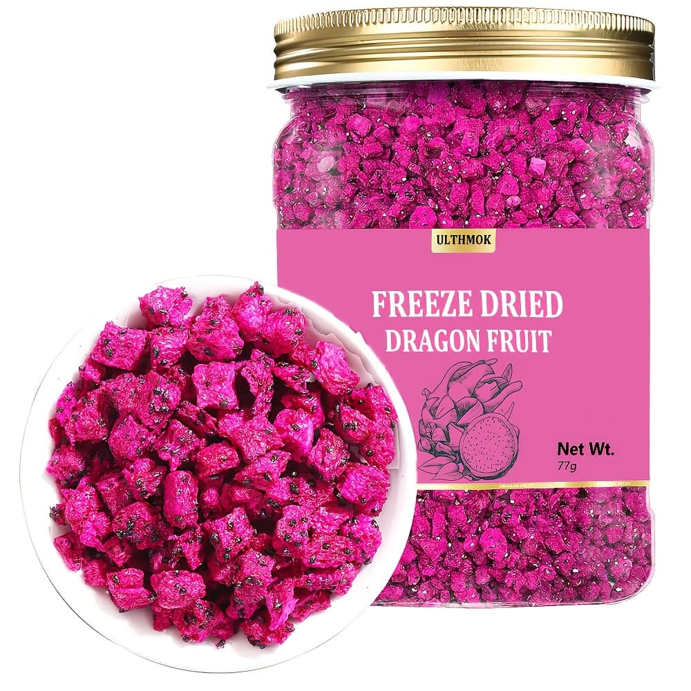 TEMU Ulthmok High-quality Freeze-dried Dragon Fruit Jerky, 2.7 Ounces, 100% Freeze-dried Dragon Fruit Jerky, Can Be Mixed With Yogurt, Decorations, Dried Fruits, Easter