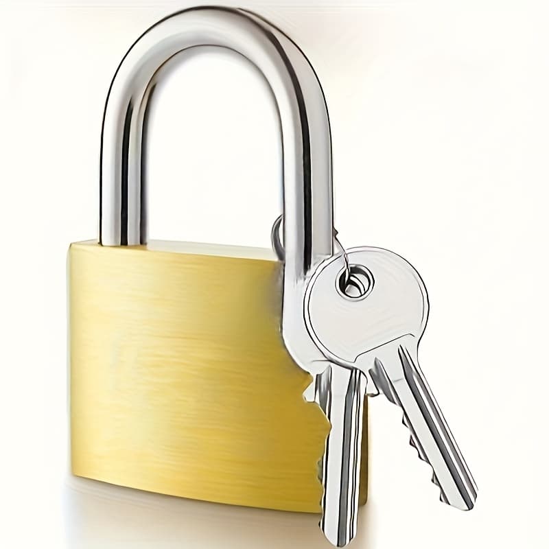 TEMU 4 Mini Padlocks With 8 Keys, 20 Mm - Durable Metal Locks For Lockers, Garage Hasps, Luggage And Toolboxes - Weatherproof Anti-theft Security