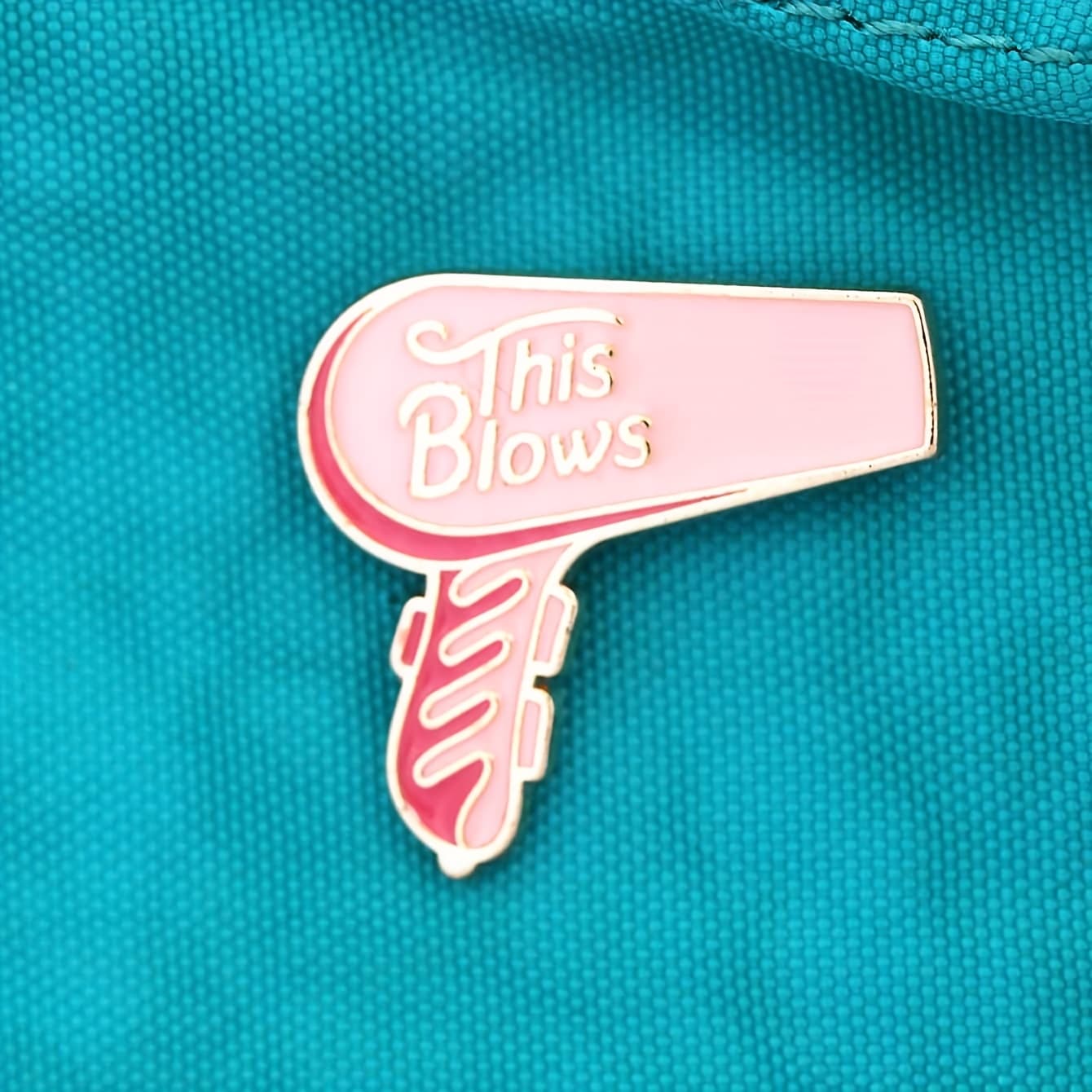 TEMU This Air Blower Enamel Brooch | Alloy Brooch With Silicone Back , Lapel And Bag Badges Jewelry Gifts By