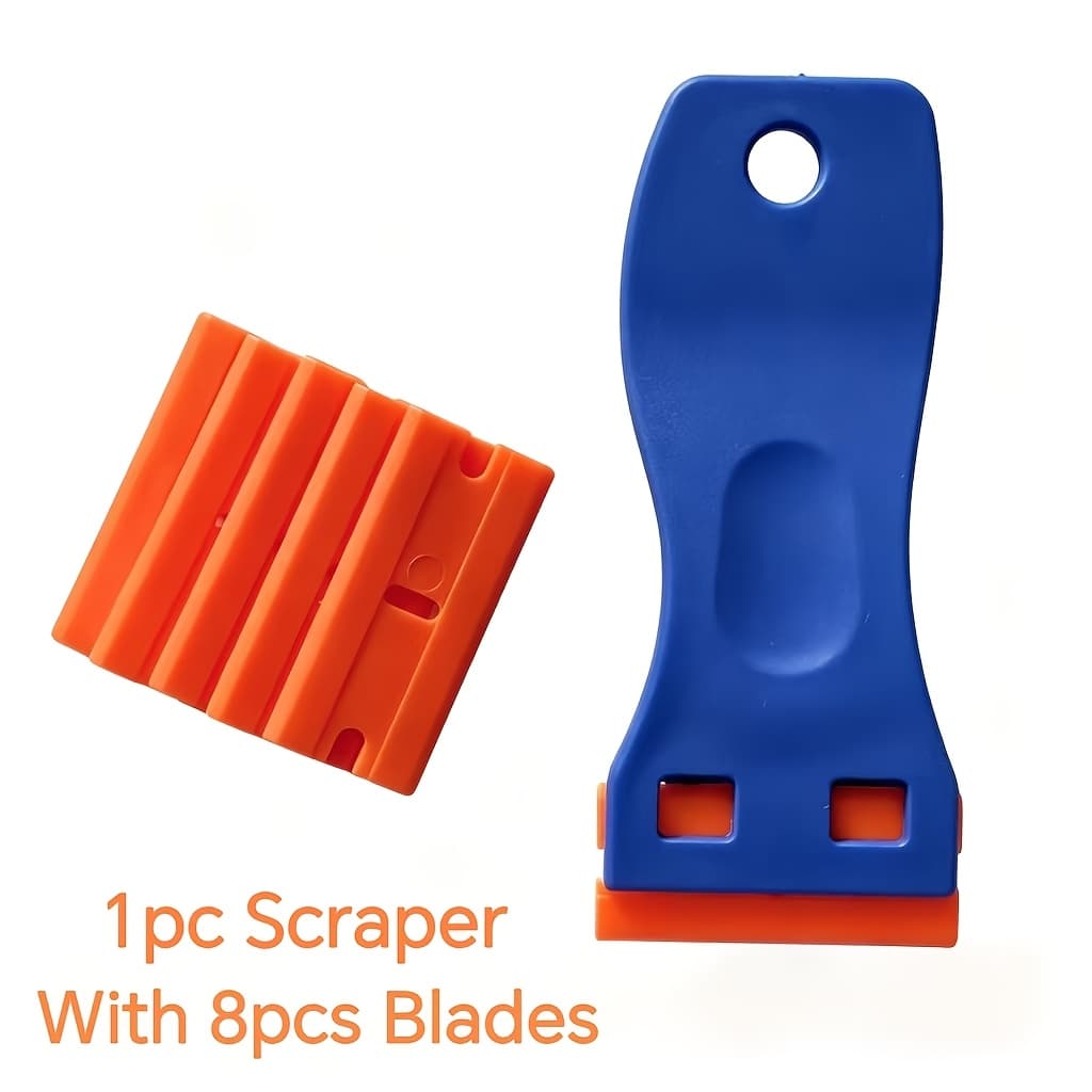 TEMU []a Plastic Scraper Without Scratching , With A Scraper Tool And Blade, Used To Remove Gaskets, Labels, Decals And Adhesives From Windows, Glass And Paint, Gifts Suitable For 1111pcs Holidays