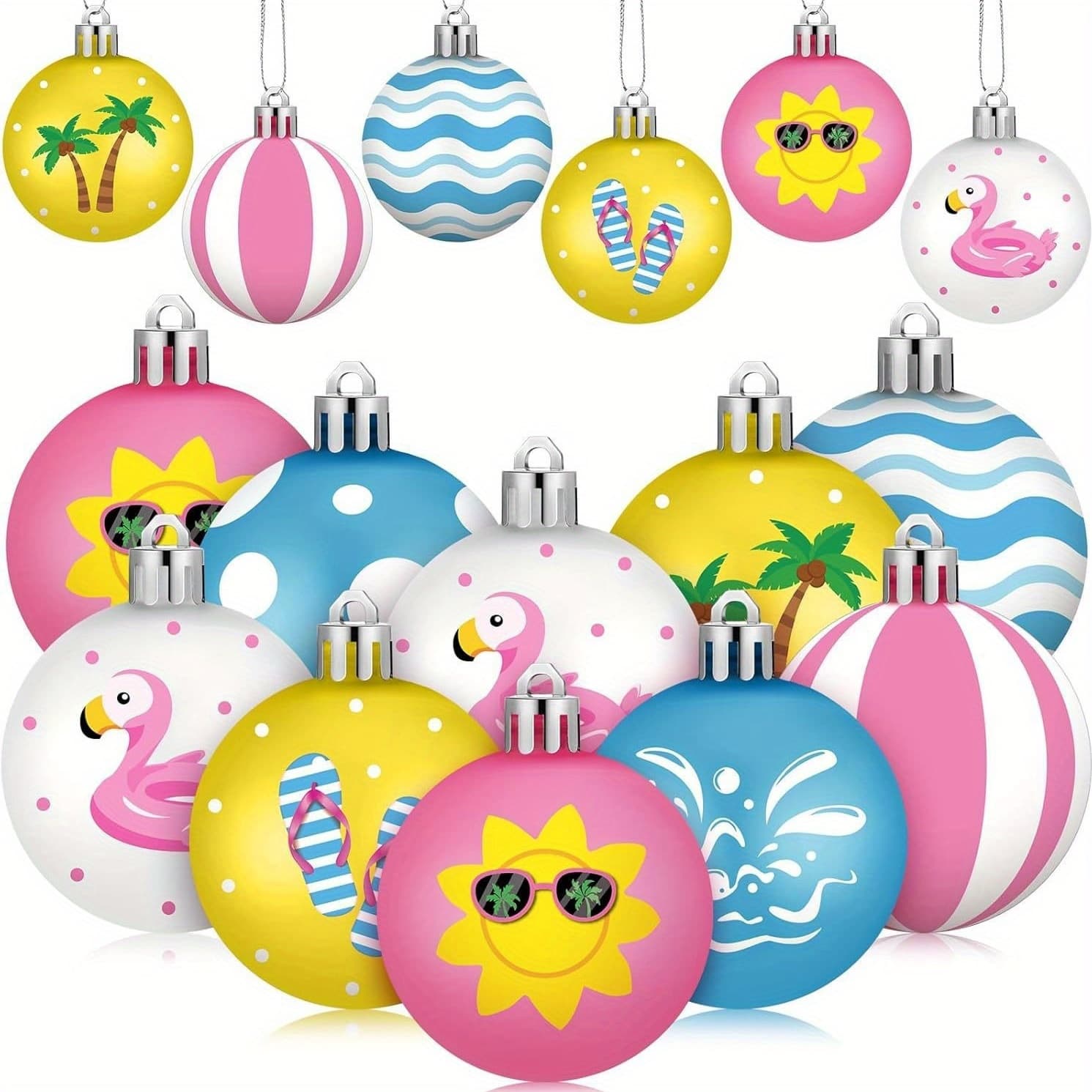 TEMU Up Your Summer With 24pcs Colorful Wind Chimes And Hanging Decorations - Fun 8cm Pieces