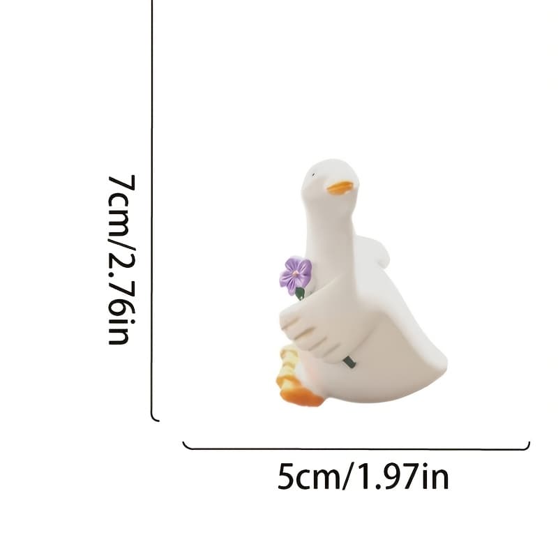 TEMU 1 Duck Planter With Edge Hook - Cute Duck-shaped Resin Hanging Pot, Suitable For Indoor/outdoor Use, Holiday Decorations - Durable Outdoor Duck Decoration