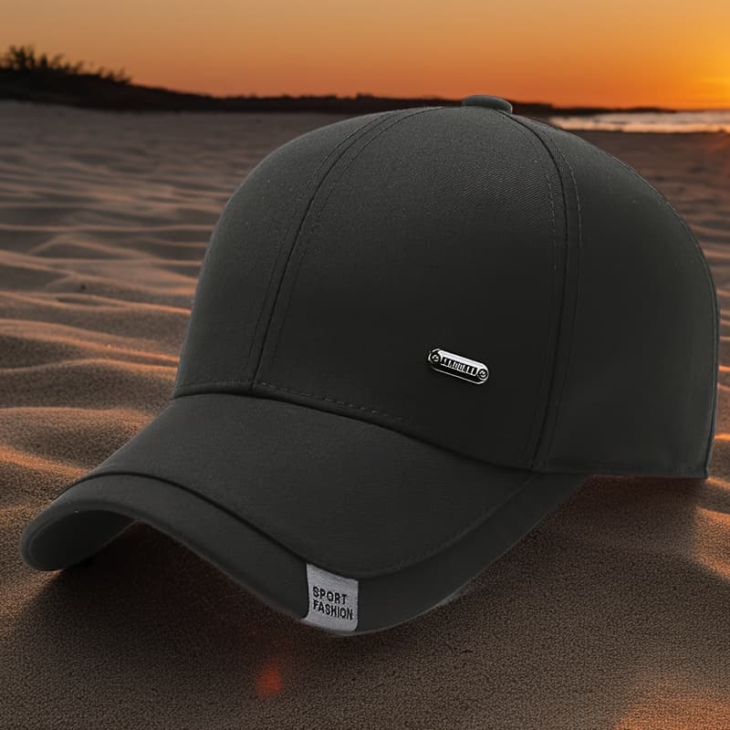 TEMU Men's Polyester Baseball , Sun Protection, Woven, Adjustable Drawstring Closure, Fashionable Business Hat, With Hand Wash Only, For Dad And Husband, Outdoor Sports Golf Fishing