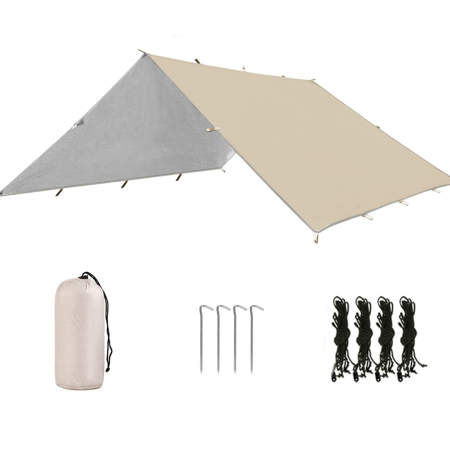 TEMU Camping Tarp For Tents, Picnic Mats, And Hammocks, Featuring Material For Rain Protection And Sunshade