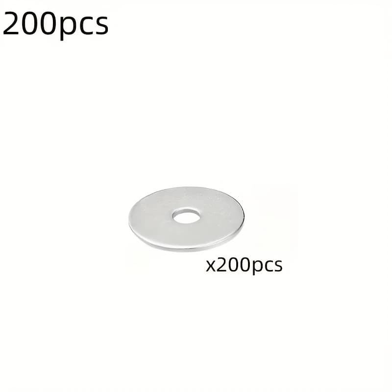 TEMU 200pcs/set Galvanized Flat Washers Thickened Metal Spiral Washers Thickness 3mm Diameter 12mm Hole Size 0.8mm Nuts And Bolts Additions Christmas Halloween Gift