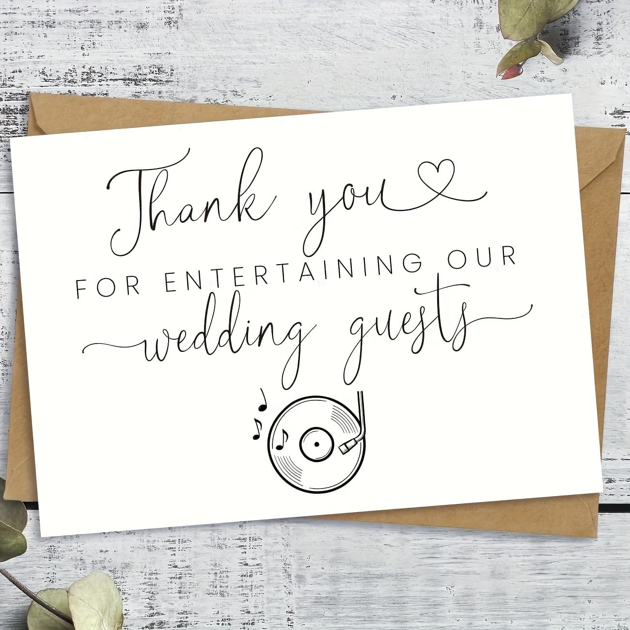 TEMU 1 Dj Thank You Card | Paper Card For Wedding Guests Entertainment, Dj Appreciation Note