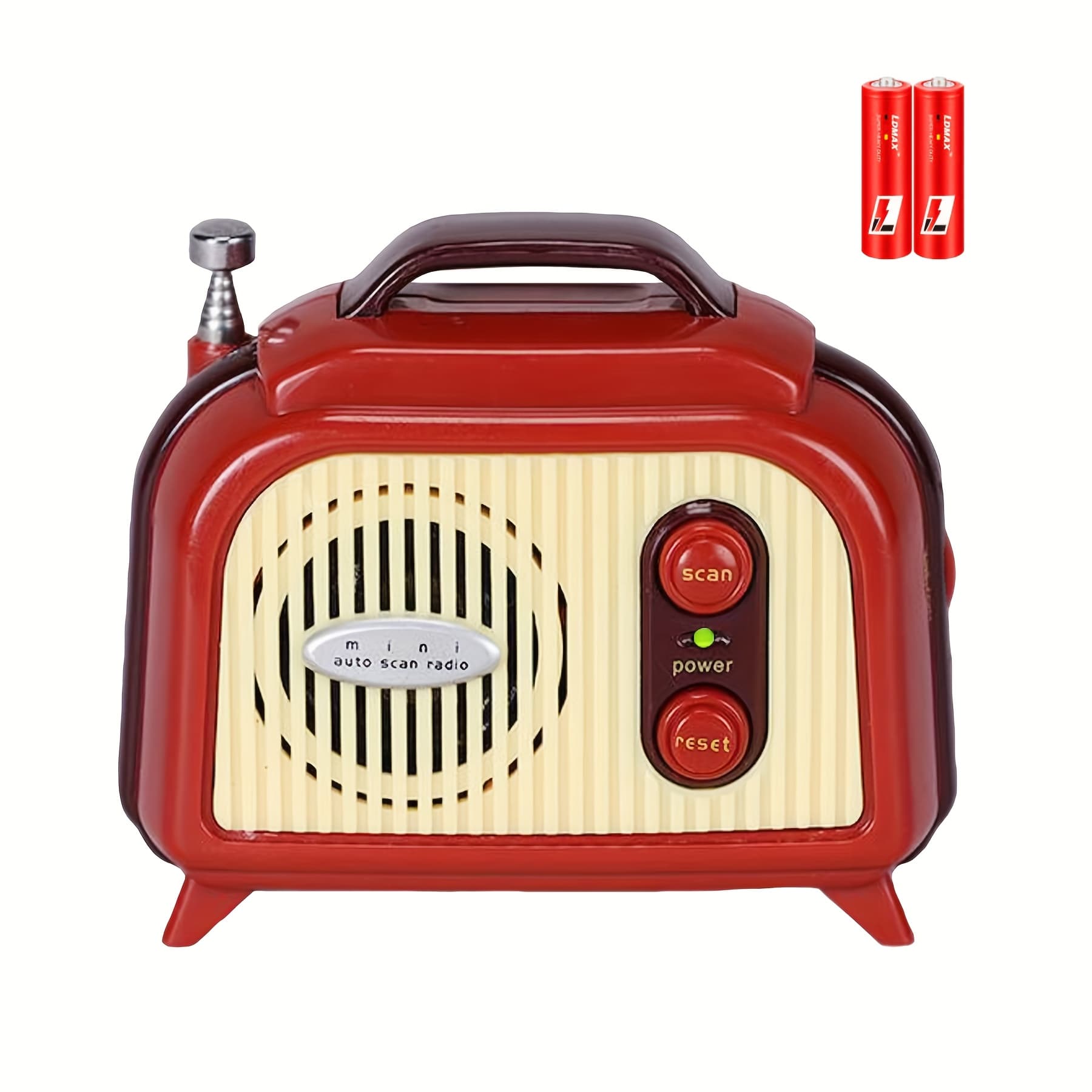 TEMU Mini Retro Radio, Portable Vintage Style Radio With Auto Scan, Classic Decorative Desk Accessor