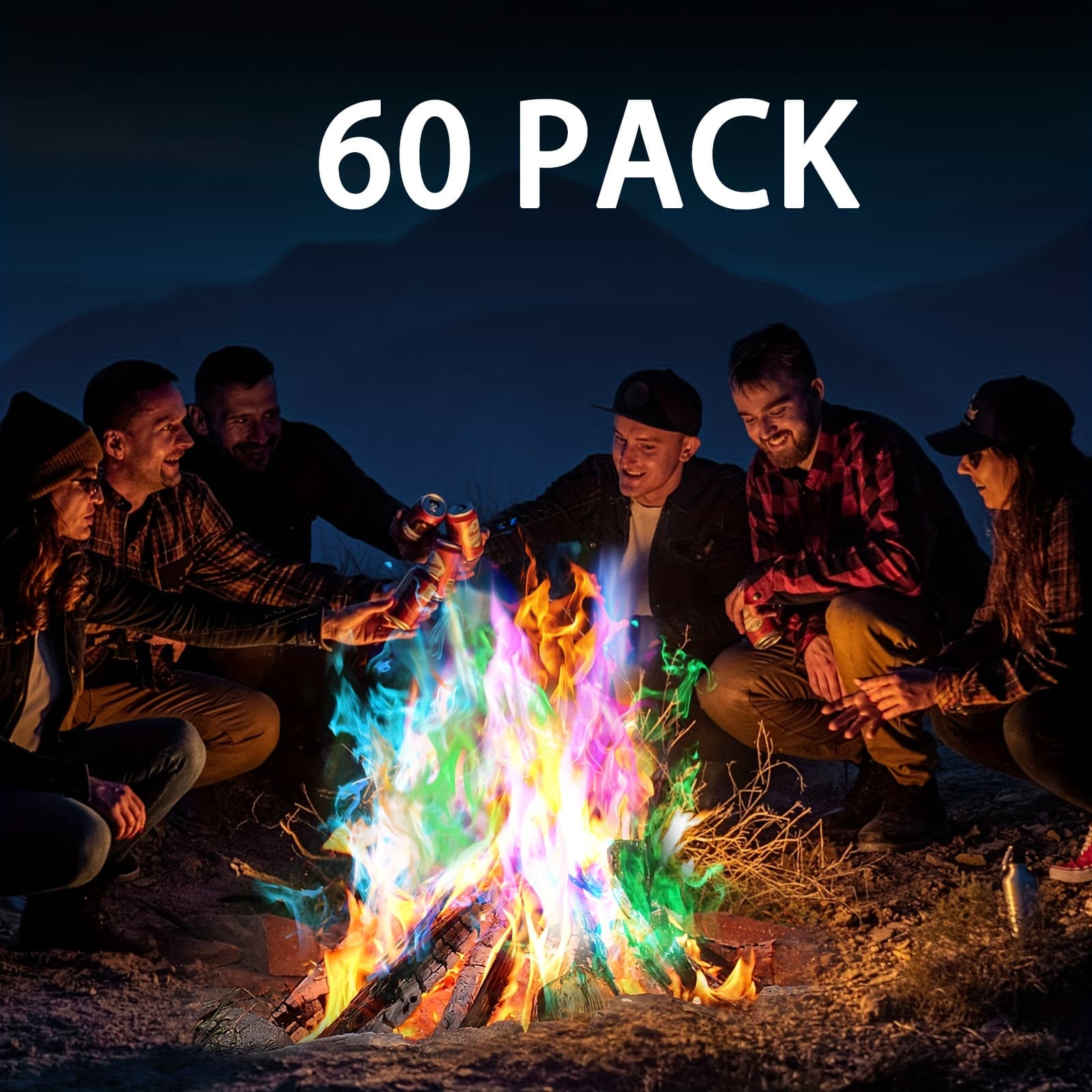 TEMU Fire Color Changing Packets For Fire Pit - Flame Changer For Fire Pit And Campfires - Camping Gear For Outdoor Fireplace (10g/pcs), Without Battery