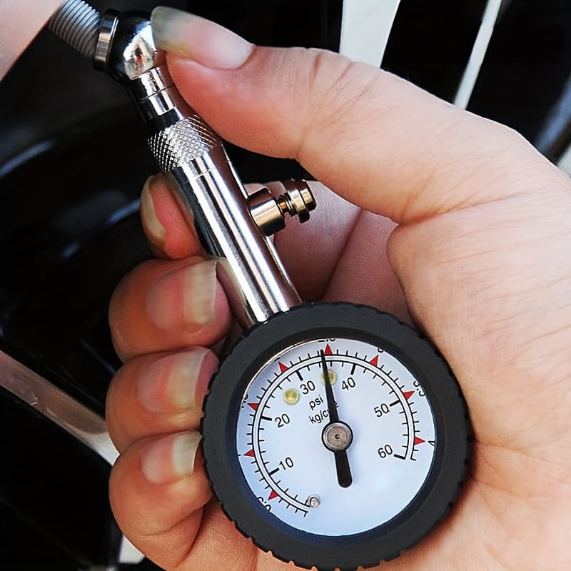 TEMU Portable High-precision Car Tire Pressure Gauge, Tire Pressure Air Pressure Meter, Deflation-compatible Car Tire Pressure Monitor, Lightweight