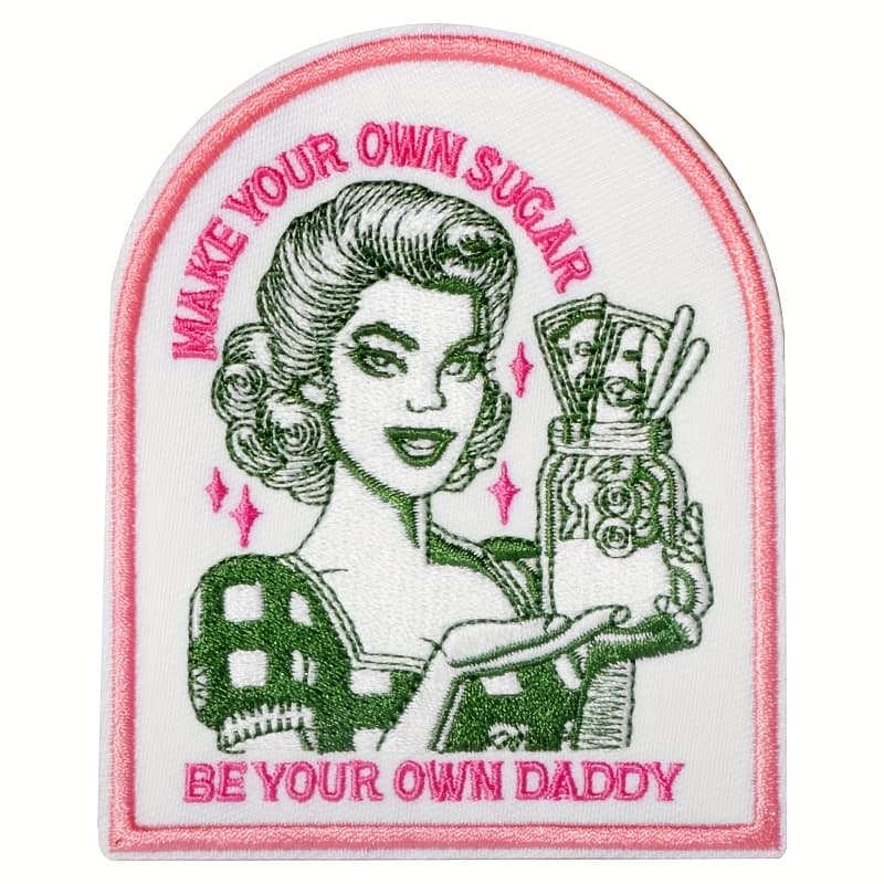TEMU 1pc Iron-on Hat Patch For, " Daddy" Pink Patch, Applique Sew-on Patch, Suitable For Clothes, Hats, Jeans, Skirts, Backpacks, Etc.