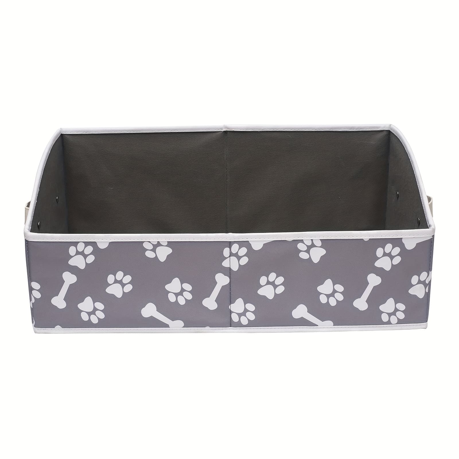 TEMU Spacious Collapsible Storage Bin For Dog Toys - Trapezoidal Fabric Organizer With Handles For Toys, Clothing, And Additions - Foldable , Without Battery