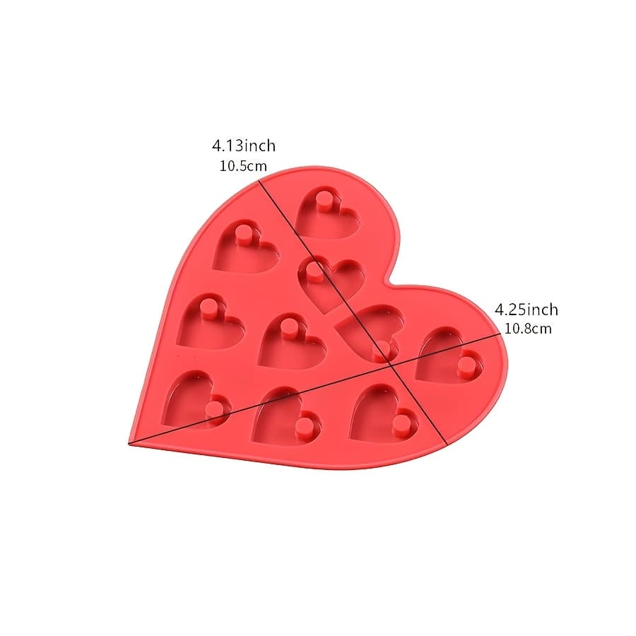 TEMU [resin Mold] 1pc/2pcs/3pcs Valentine's Day Heart-shaped Silicone Mold For And Crafting - Resin Pendant Casting Tool