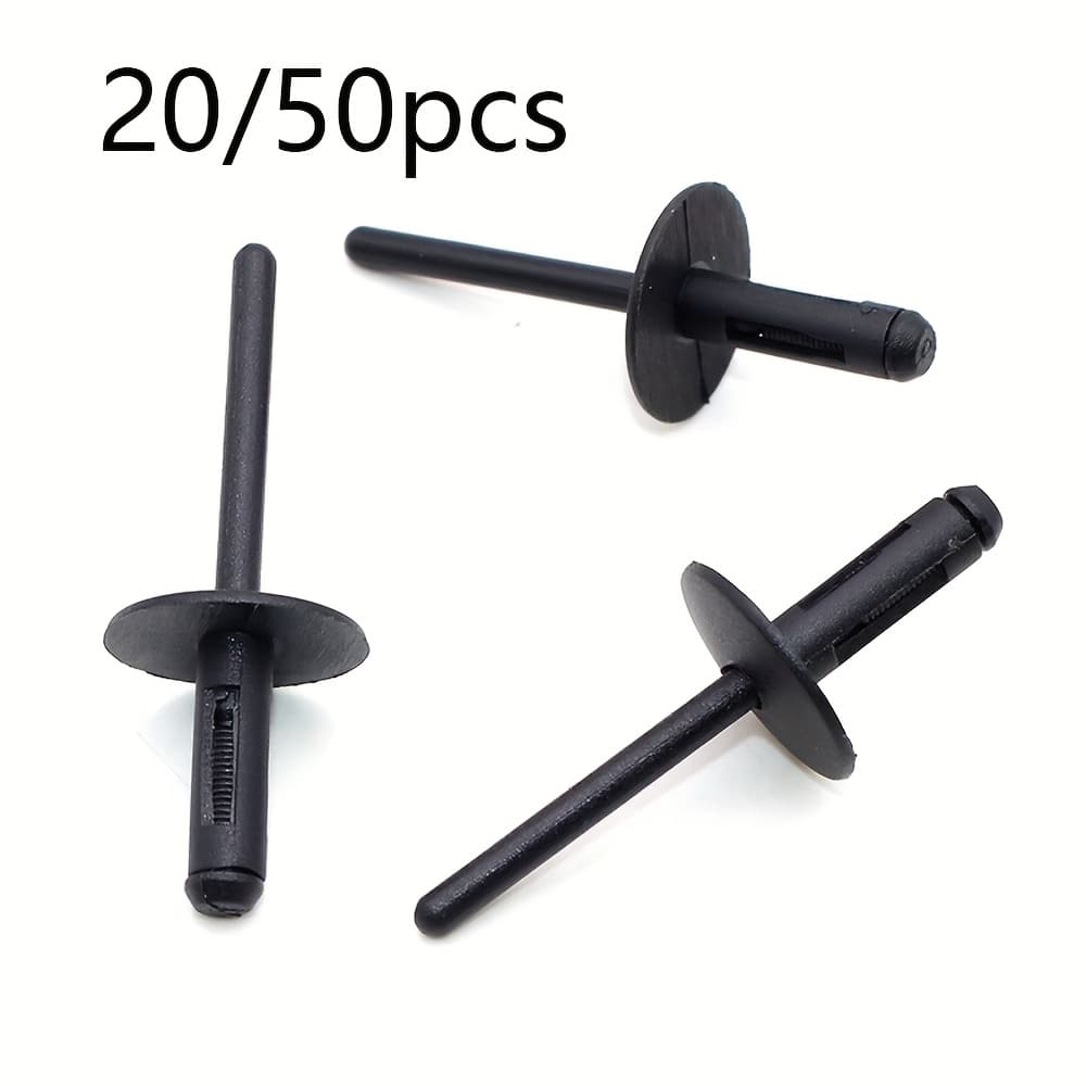 TEMU 20/50pcs Car Plastic Rivets, Automotive Snap Fasteners With Expansion Core For 51411973500 And For 175-853-577a Leaf Wing Wheel Arch Mudguard Trim Plate Plastic Rivet Clips, 6mm