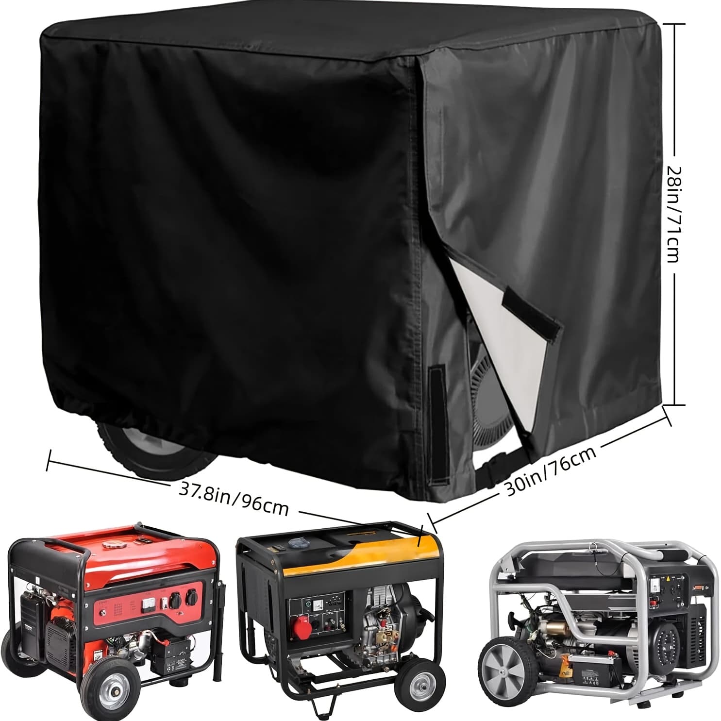 TEMU 1 Universal Generator Cover Measuring 32 By 24 By 24 Inches, Suitable For Most Generators With A Power Range Of 5000 To 10000 Watts