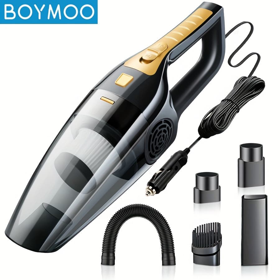 TEMU Car Vacuum Cleaner Wired 12v Car Powerful Handheld Household Small Car Dust Removal, Pet Hair Cleaning Large Capacity Car Vacuum Cleaner