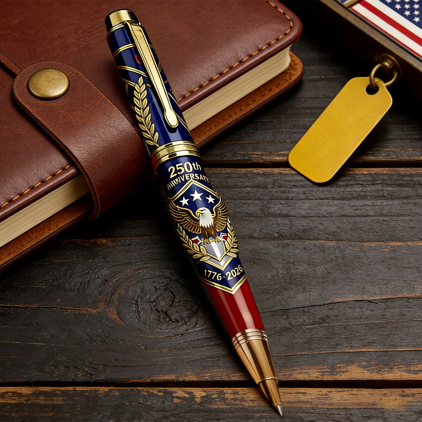 TEMU American Patriot Memorial 250th Anniversary Commemorative Liquid Ink Rollerball Pens 250th Anniversary Cultural And Creative Signature Pen Patriotic Theme Office