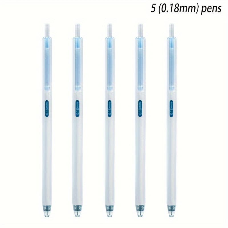 TEMU 0.18mm, 0.28mm And 0.38mm Fine Point Pen, Quick-drying, Durable, Convenient, Liquid Ink Rollerball Pen, Plastic Material, Suitable For Students And Office Use