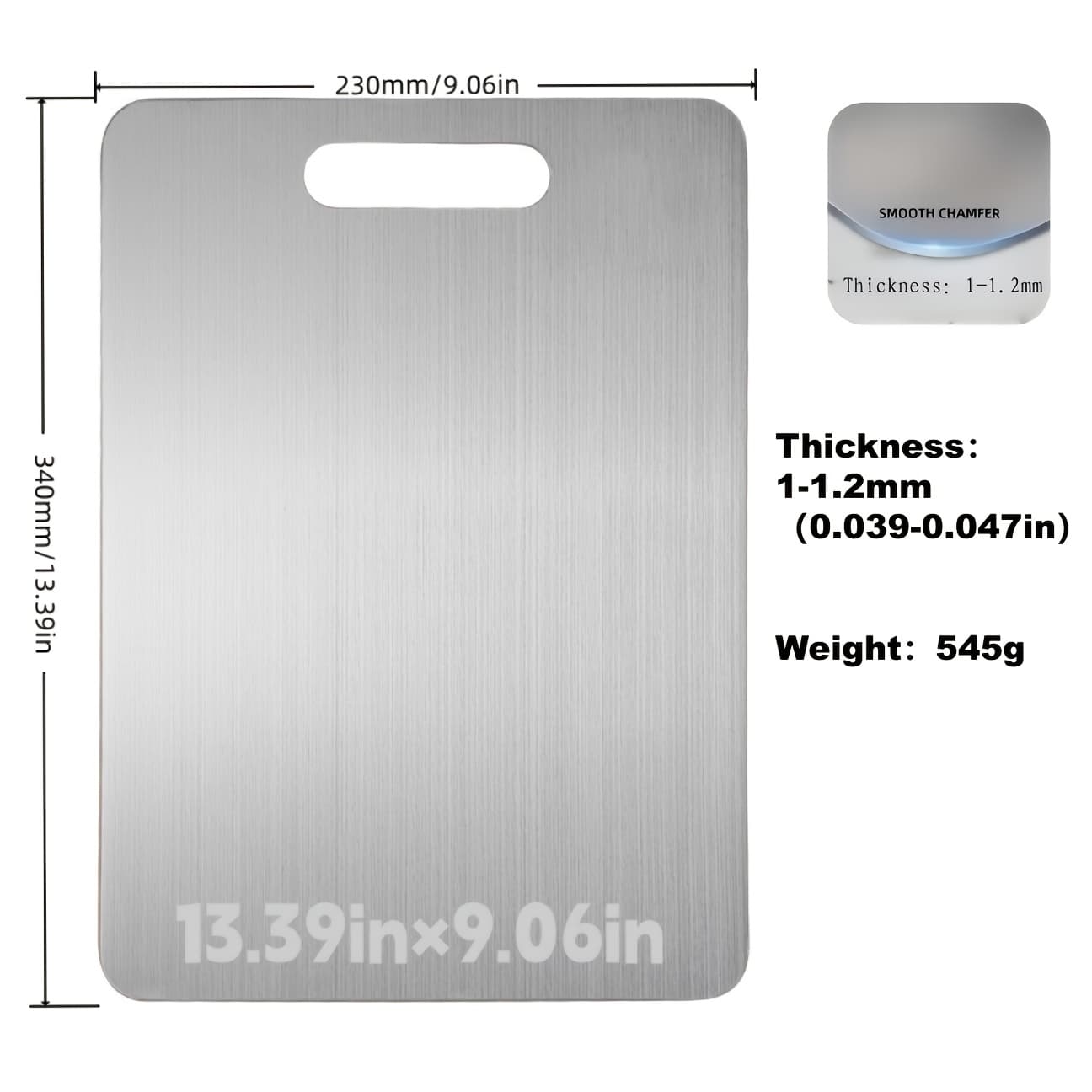 TEMU Double Sided Stainless Steel Kitchen Cutting Board, High Quality Stainless Steel, Durable And Easy To Clean, Essential Kitchen Accessories, Gadgets