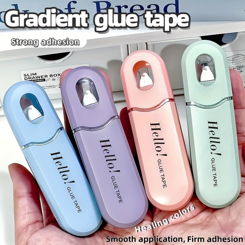 TEMU 4pcs Double-sided Tape Roller - Large Capacity, High , Easy To Stick And Tear, Suitable For Sticker, And Handicrafts, School And Office Supplies, Popular Holiday Gifts
