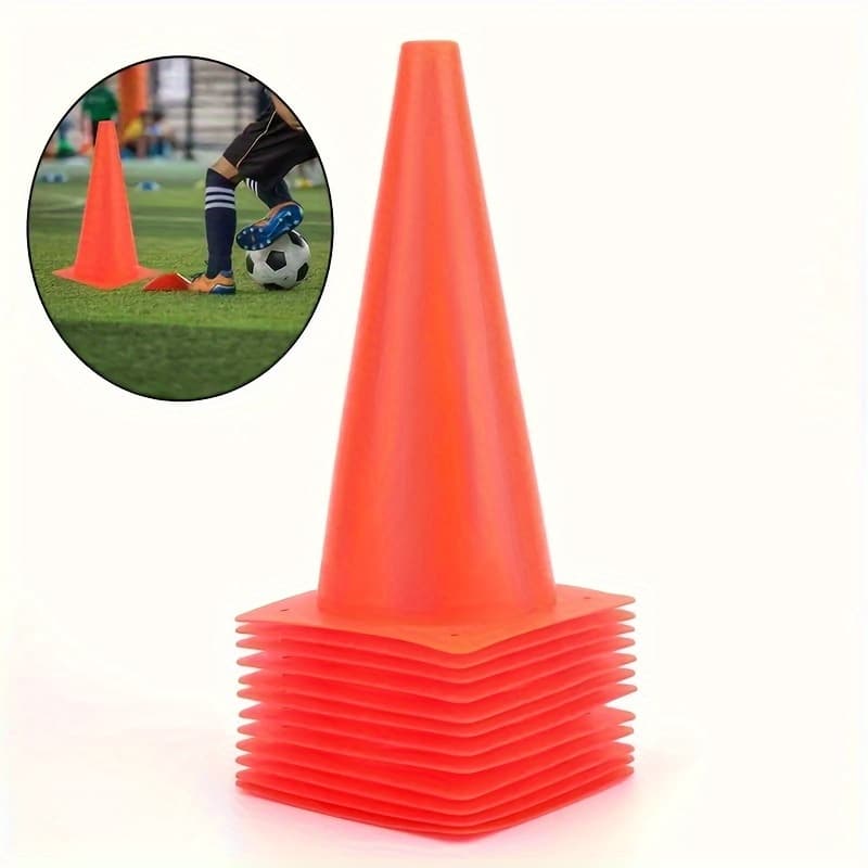 TEMU 20 9-inch Soccer Training Markers, Soccer Cones For Agility And Speed Training Are Suitable For Soccer Basketball Training Field Markers For Puppy Training